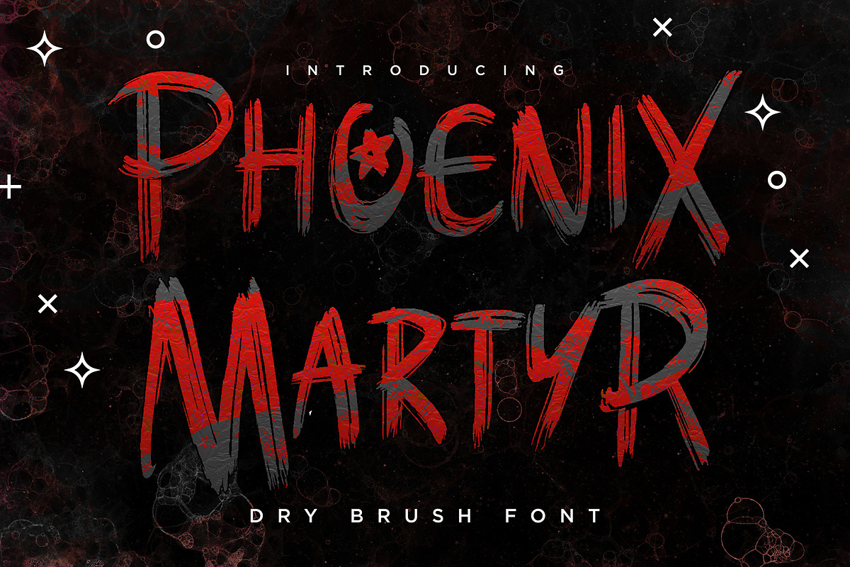 Phoenix Martyr – Dry Brush Font, a Handwritten Font by Dm Studio (Photo 1 of 9)