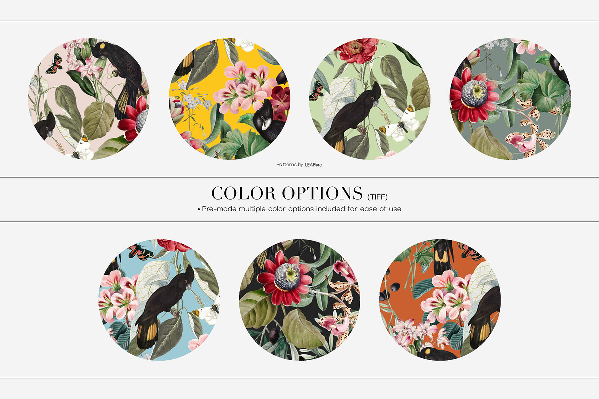Novelle Exotic Floral Print Designs, a Pattern Graphic by LEAFure (Photo 4 of 9)