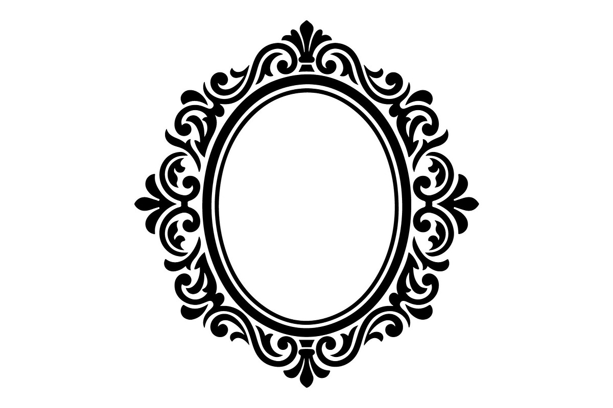 Elegant Oval Frame Silhouette, an Object Graphic by hafijul (Photo 3 of 4)