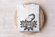 Skull Snake PNG, Floral Skull, an Illustration by SharpMarketplace (Thumbnail 7 of 9)