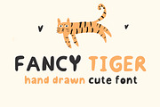 fancy tiger - cute hand drawn font, a Handwritten Font by Ashiya Pixel (Thumbnail 1 of 5)