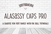 Alasassy Caps Pro, a Handwritten Font by Leksen Design (Thumbnail 1 of 6)
