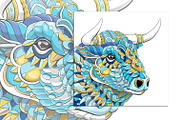 Ethnic Collection: Bull, an Animal Illustration by ArtoJoy (Thumbnail 3 of 5)