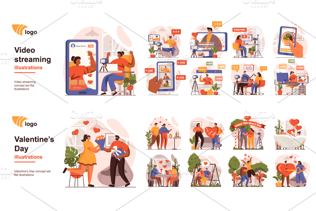 Bundle Concept Vector Illustrations, a Templates & Theme by alexdndz (Photo 19 of 20)