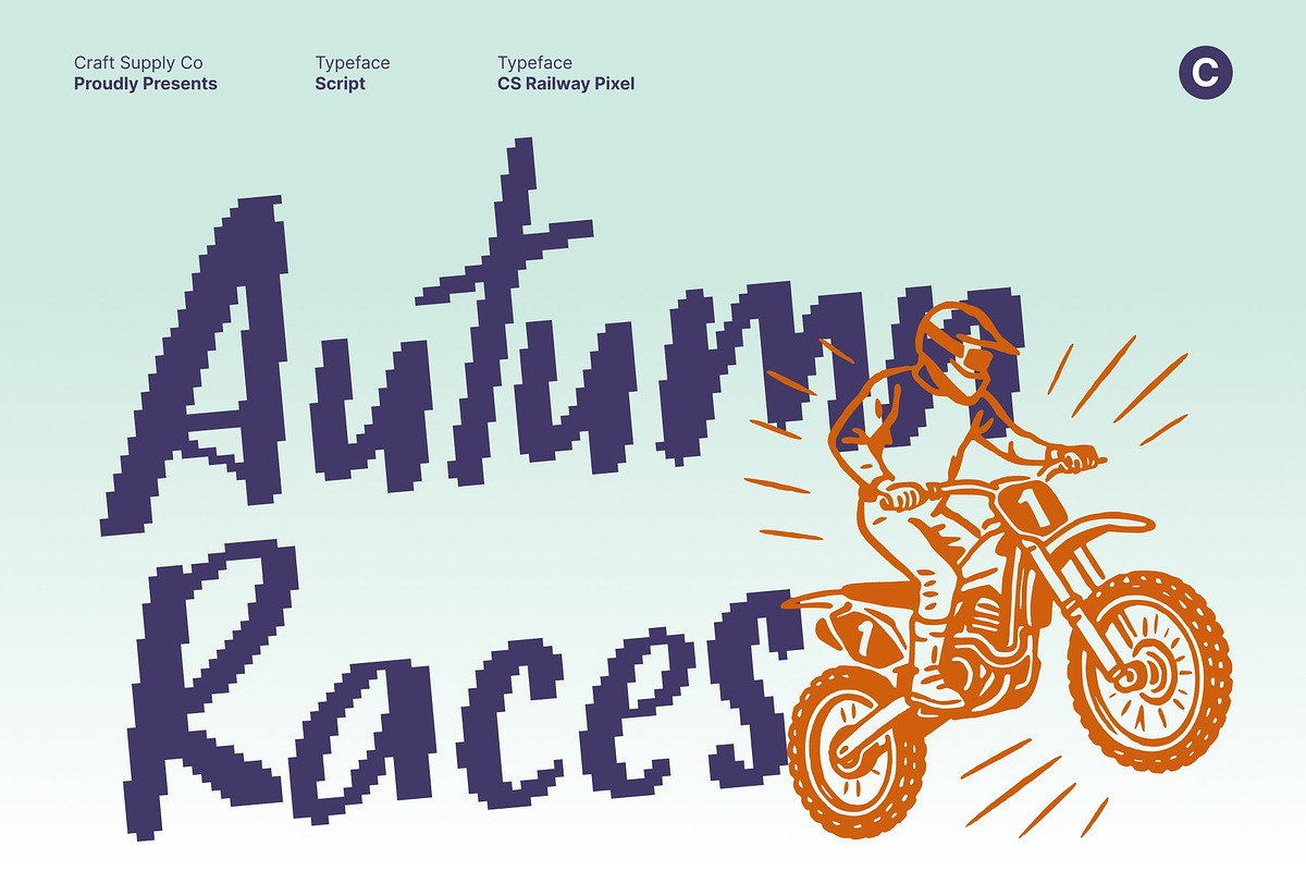 CS Railway Pixel, a Handwritten Font by Craft Supply Co. (Photo 6 of 8)