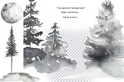 Watercolor Forest Collection, a Texture Illustration by MayaNavits (Thumbnail 7 of 10)