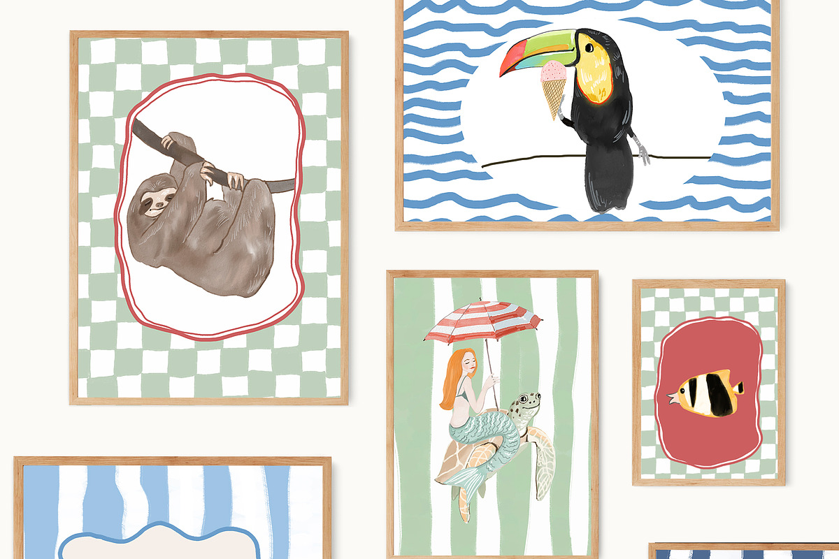 Nursery Wall Art Prints Bundle, a Background Graphic by Artemsky (Photo 4 of 19)