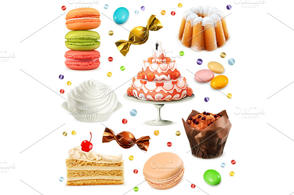 Sweets Cake Macaroon Dessert Icon