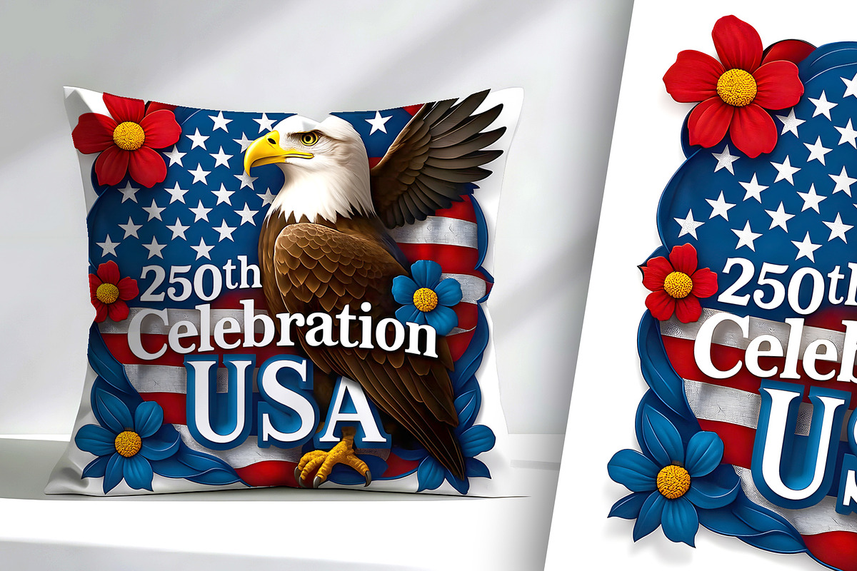 250th Anniversary Celebration Eagle, a Decorative Illustration by Sharon Schwalbe (Photo 1 of 4)