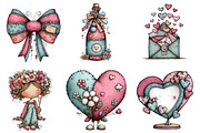 Coquette New Year's Clipart, an Illustration by CreationArt (Thumbnail 5 of 5)