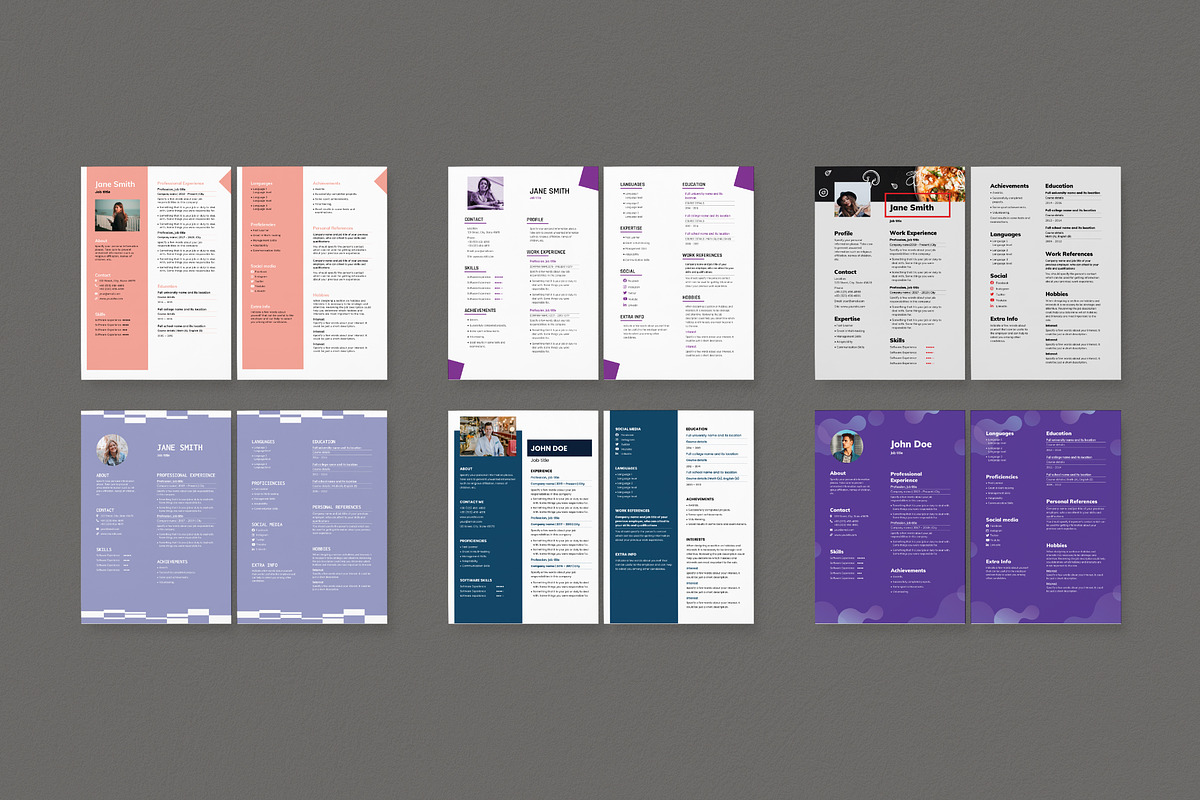 Resume Template Word CV Bundle, a Resume Template by TemplatesNow! (Photo 7 of 9)