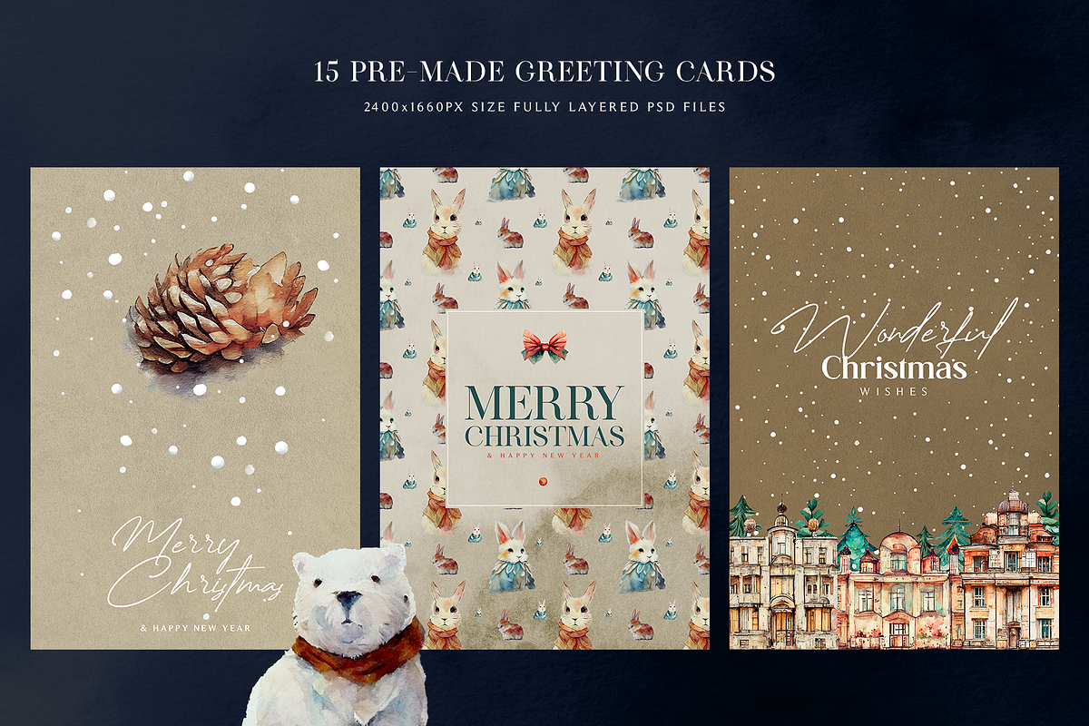 Christmas Winter Wonderland, an Animal Illustration by Graphicdome (Photo 5 of 21)