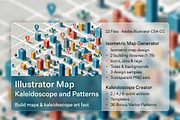 Illustrator Isometric Map Pattern, an Object Illustration by Dreamanart (Thumbnail 1 of 3)