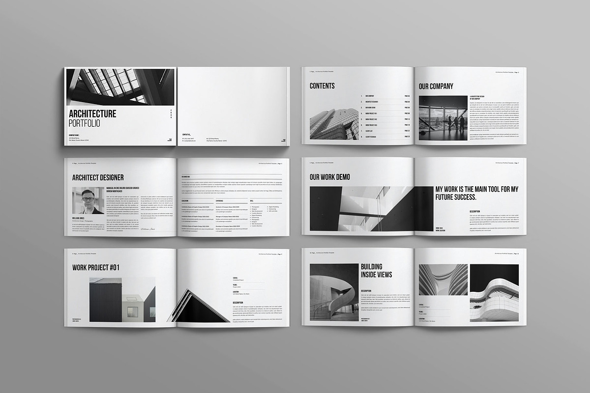 Architecture Portfolio Template Land, a Brochure Template by Work-Envance (Photo 9 of 10)