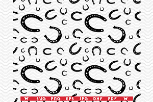 SVG Horseshoes, Seamless background, a Pattern Graphic by DesignStudioRM