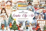 Winter Clip Art, an Illustration by CreationArt (Thumbnail 1 of 4)