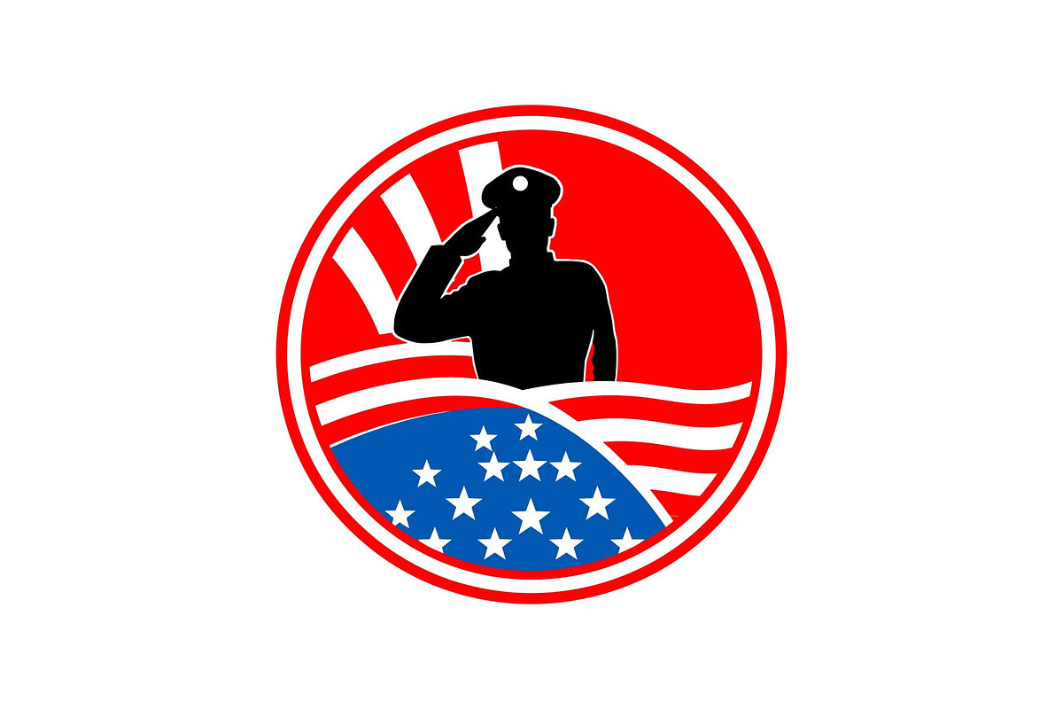 USA Officer Salute Icons Set, an Object Graphic by yasushie (Photo 15 of 16)