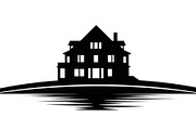 50 Flooded Home Silhouette Bundle, an Illustration by Designs_River (Thumbnail 5 of 51)