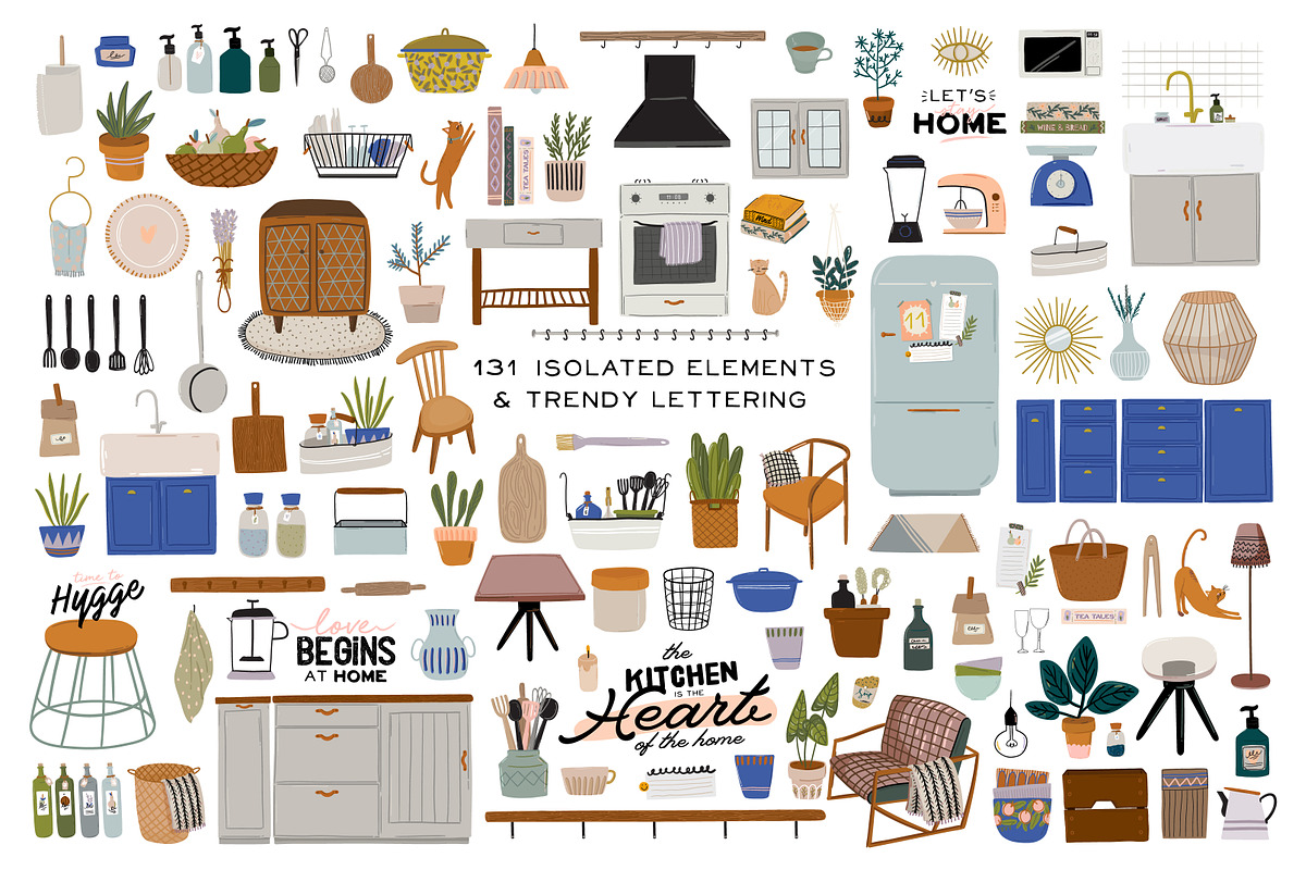 Scandi home: Kitchen Interior, decor, an Object Graphic by Ruslana Lubenets (Photo 2 of 11)