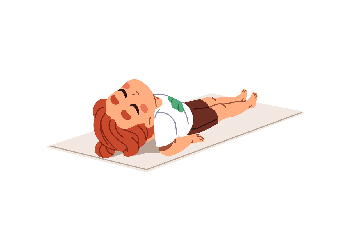 Cute kids doing sports exercises set, a Person Illustration by PaperTrident (Photo 7 of 13)