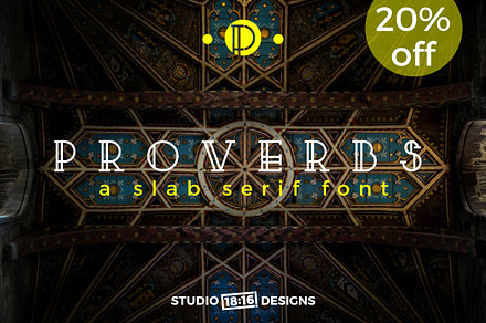 Proverbs Regular | A Slab Serif Font, a Slab Serif Font by Studio 1816 Designs