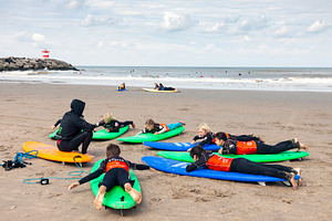 Group of children surfing, a Sports & Recreation Photo by BOOCYS