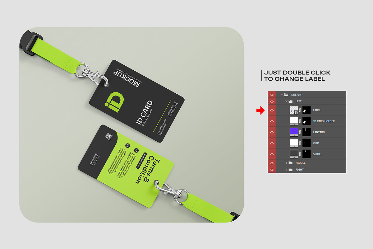 ID Card Mockup with Lanyard, a Product Mockup by Ram Studio LLC (Photo 4 of 10)