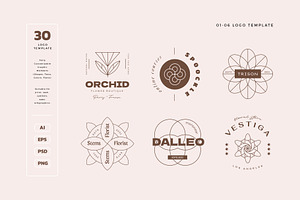 Geometry Floral Logo Kit