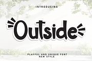 Outside | Script Font, a Script Font by Scratchones (Thumbnail 1 of 9)