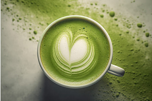 Matcha Latte. Generate Ai