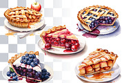 10 Fruity Pies Clipart, an Illustration by Loony Dream Designs (Thumbnail 2 of 4)