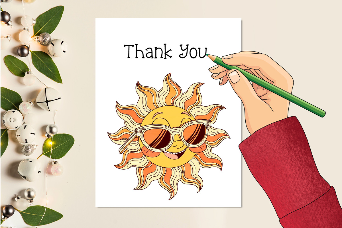 Retro Sunshine & Vintage Beach Png, an Object Illustration by Creative Art (Photo 6 of 7)