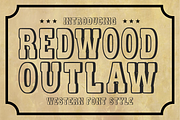 Redwood Outlaw -Western Display Font, a Slab Serif Font by KiddoGlyphs Studio (Thumbnail 1 of 6)
