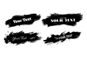 Brush stroke logo. Black ink soft, an Illustration by Stock-Smart-Start