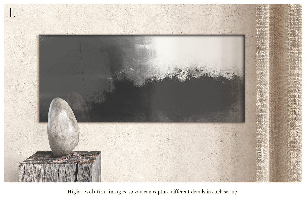 Lina Frames & Wallpaper Mockup Kit, a Print Template by LINII (Photo 5 of 7)
