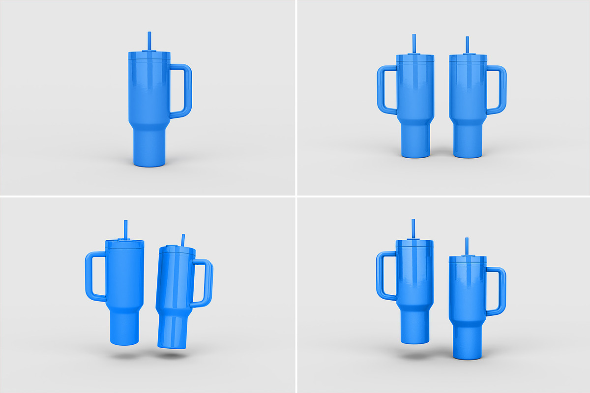 Tumbler Mockup - 6 views, a Cups & Container Mockup by Illusiongraphic (Photo 10 of 17)