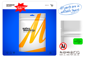 Matte Stand-Up Pouch Mockup, a Packaging Mockup by Reformer Mockup