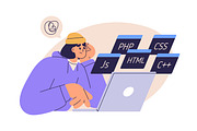 People study set. Students education, an Education Illustration by Good Studio (Thumbnail 2 of 12)