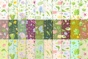 Wetland floral watercolor patterns, a Pattern Graphic by Piñata (Thumbnail 4 of 8)