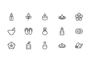 Spa Wellness Line Icon Set, an Outline Icon by studiogstock (Thumbnail 2 of 4)
