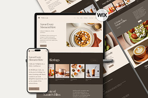 Restaurant, Cafe Wix Website, a Wix Template by Sky Dore Design