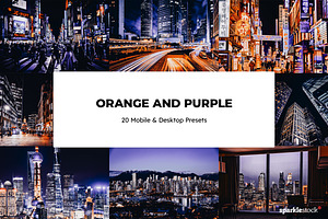 20 Orange & Purple Lightroom Presets, a Preset Add-On by SparkleStock