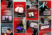 Boxing Social Media Kit Template, a Social Media Template by SecondBrain Store (Thumbnail 3 of 10)