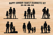 A Cowboy Family Silhouettes Set, a Person Illustration by Gfx Expert Team (Thumbnail 2 of 3)