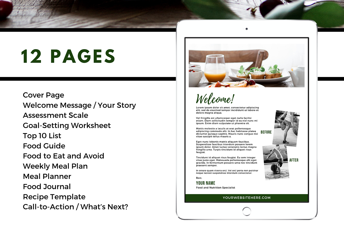 Food and Nutrition Lead Magnet, an Email Template by ProductiveandFree (Photo 2 of 8)