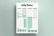 Minimal Daily Planner Template, a Stationery Template by MightyDesign (Thumbnail 1 of 8)