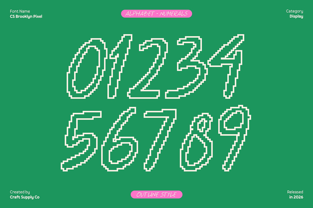 CS Brooklyn Pixel, a Handwritten Font by Craft Supply Co. (Photo 7 of 8)