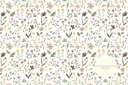 Watercolor Wildflowers Pattern, a Pattern Graphic by Mieken Petra Designs (Thumbnail 1 of 3)
