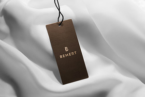 Logo Mockup Luxury Silk Tag