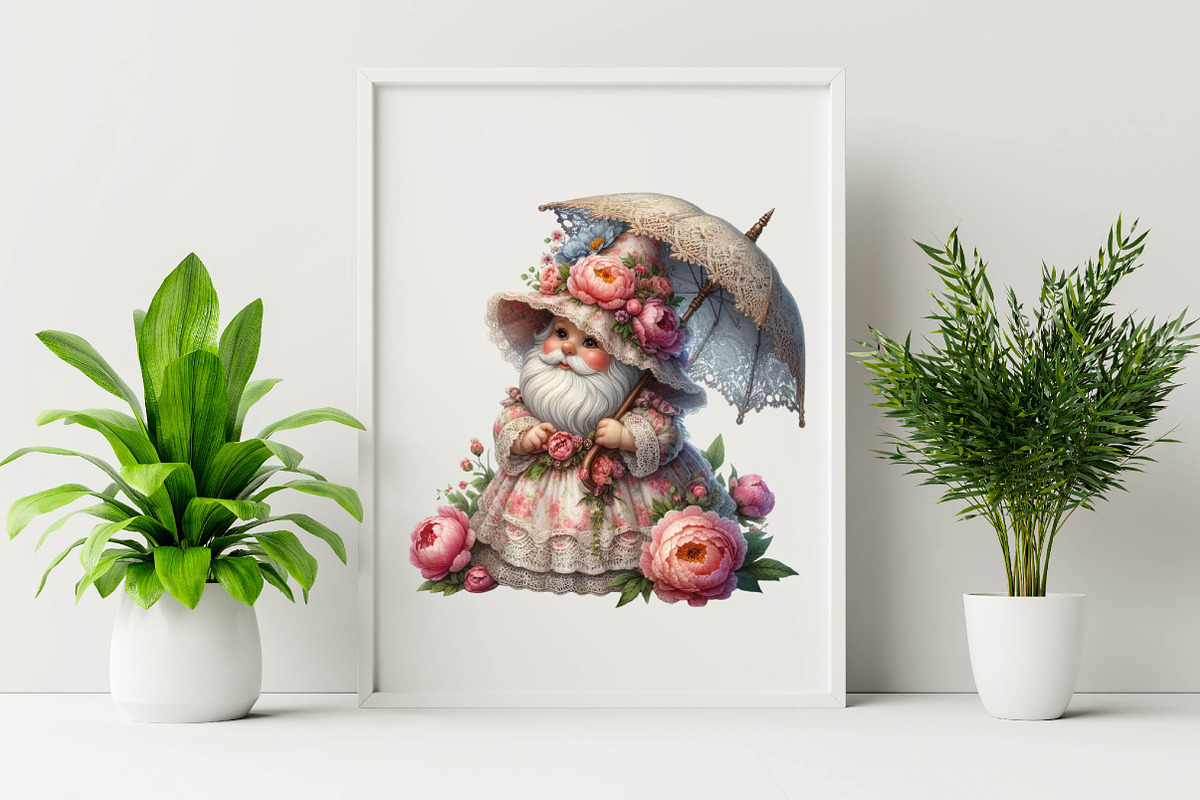 Flower Girl Gnomes Sublimation Clipa, an Illustration by SVGArt (Photo 4 of 8)